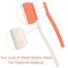 ChaosssCo Facial Fuzz-Free Razor, Eyebrow Trimmer Professional Exfoliating Dermaplaning Tool, Peach Fuzz Shaver and Multipurpose Home Skin Care for Women (Pack of 4, Orange) view 4