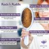 Rock & Ruddle Natural Mixed Boar Bristle Hair Brush for Women and Kids (Large 21 cm) - Perfect for Wet or Dry Hair, Detangling Smoothing Blowdrying - Designed & Made in UK - Miss Rosanna Design view 2