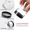 AMORIX 72pcs Plastic Jars with Black Lids Including 0.7oz, 2oz and 4oz view 2