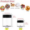 AMORIX 72pcs Plastic Jars with Black Lids Including 0.7oz, 2oz and 4oz view 3