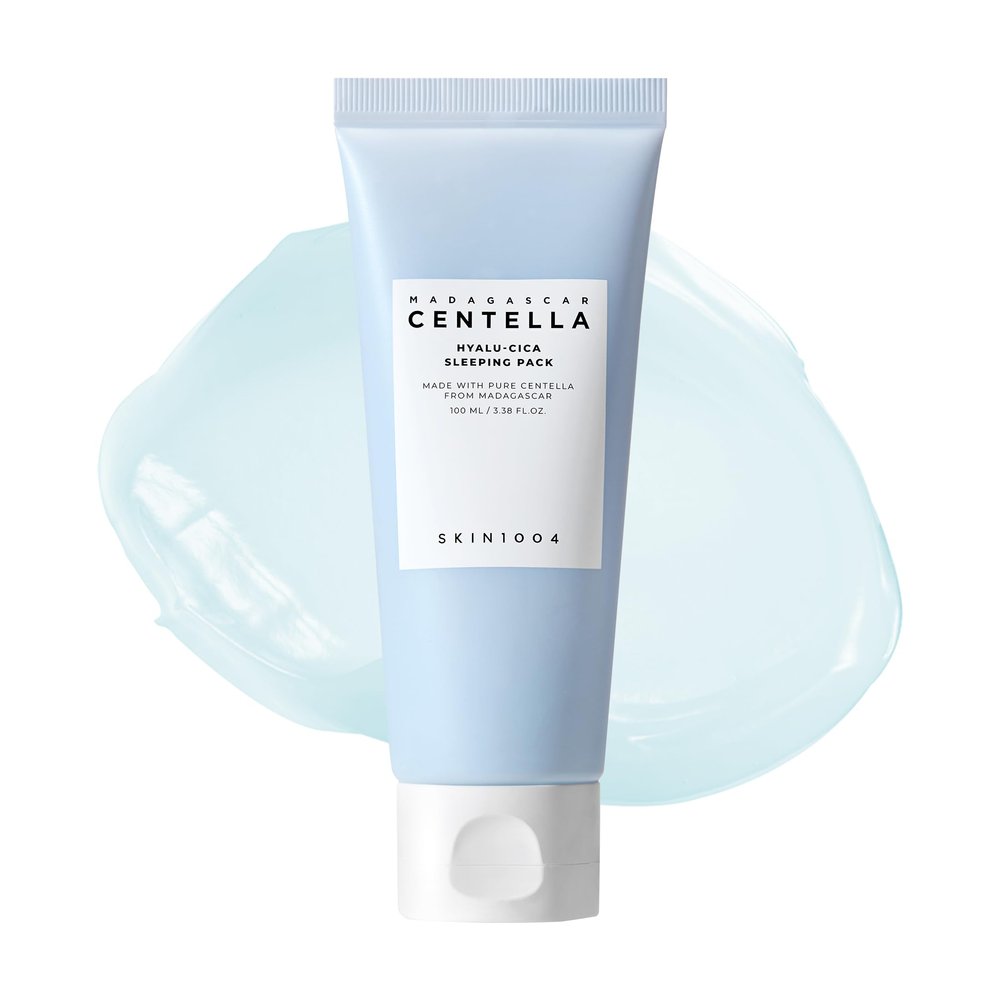 SKIN1004 Hyalu-CICA Sleeping Pack 3.38 fl.oz, 100ml Melatonin Hyaluronic Acid Centella Asiatica Extract Moist and Revitalization Multi Care Solutions