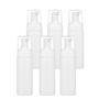 6 Count- 6.5 oz /200ml PET Plastic Foaming Soap Dispensers, Pump Bottles for Liquid Soap, Refillable Bottles, White view 1
