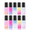 10PCS 5ml Essential Oils Glass Roller Bottles Empty Refillable Gradient Color Essential Oils Roller Bottles with Black Caps, for Essential Oil (Random Color) view 1