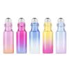 10PCS 5ml Essential Oils Glass Roller Bottles Empty Refillable Gradient Color Essential Oils Roller Bottles with Black Caps, for Essential Oil (Random Color) view 2