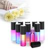 10PCS 5ml Essential Oils Glass Roller Bottles Empty Refillable Gradient Color Essential Oils Roller Bottles with Black Caps, for Essential Oil (Random Color) view 4