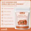 AEJESOP Red Clay, Edible Clay Chunks, Natural Clay, Organic Clay, Clay Mask, Natural Mud Mask - wt. 7 oz (200gm) view 3