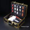 YIYIBYUS Barber Stylist Salon Carrying Suitcase Trimmers Tool Kit Organizer Gold/Balck,Portable Barber Stylist Suitcase For Clippers Trimmers Tool Organizer 40x28x16cm (Golden) view 3