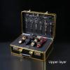 YIYIBYUS Barber Stylist Salon Carrying Suitcase Trimmers Tool Kit Organizer Gold/Balck,Portable Barber Stylist Suitcase For Clippers Trimmers Tool Organizer 40x28x16cm (Golden) view 4