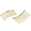 8Pcs Metal Side Comb with 20 Teeth Metal Wire Twist Bridal Wedding Veil Comb Minimalist Hair Comb DIY Hair Accessories for Women Girls, Gold view 2