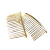 8Pcs Metal Side Comb with 20 Teeth Metal Wire Twist Bridal Wedding Veil Comb Minimalist Hair Comb DIY Hair Accessories for Women Girls, Gold view 3