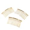 8Pcs Metal Side Comb with 20 Teeth Metal Wire Twist Bridal Wedding Veil Comb Minimalist Hair Comb DIY Hair Accessories for Women Girls, Gold view 4