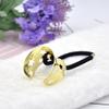 Alloy hollow star-shaped ponytail buckle hair ring hair accessory tie hair rubber band headdress (gold) view 2