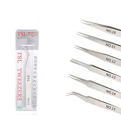 6Pcs/Set Tweezers Electronics Tweezers Stainless Steel Forceps Set Kit Precision Watchmaker Repair Multi Tools Hard Thick