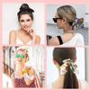 14 PCS Hair Scrunchies with Bow, Satin Silk Scrunchies with Rabbit Bunny Ear BowKnot Scrunchie Bobbles Elastic Hair Ties Hair Hands Soft Elegant Ponytail Holder for Women Girls Hair Accessories Gift view 2