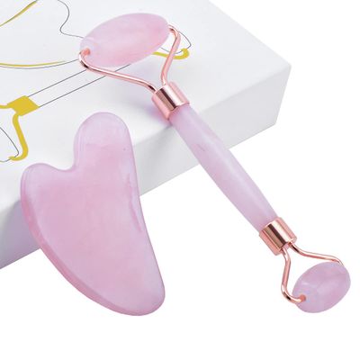 Fonture Jade Roller, Rose Quartz Facial Massager Natural Jade Anti-Aging Tool Face Skin Care Tool to Reduce Wrinkle and Eye Puffiness