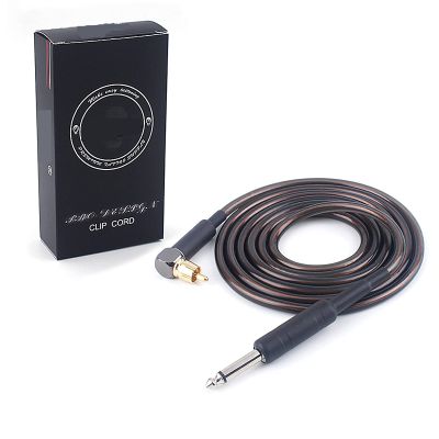 1.8m RCA Tattoo 6 FT Pro-design Right Angle RCA Clip Cord Black Silicone Clip Cord for Tattoo Machine Power Supply