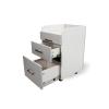 Milan Pedicure Trolley Pedi Rolling Cart Nail Salon Spa Storage Drawer, White/Ash Grey view 2