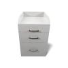 Milan Pedicure Trolley Pedi Rolling Cart Nail Salon Spa Storage Drawer, White/Ash Grey view 3