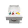 Milan Pedicure Trolley Pedi Rolling Cart Nail Salon Spa Storage Drawer, White/Ash Grey view 4