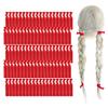 MEEDEE 100 Pack Red Hair Accessories: Soft, No-Crease, No-Damage Knotted Ribbon Hair Ties & Ouchless Ponytail Holders for Women, Yoga, and Everyday Wear view 1