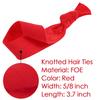 MEEDEE 100 Pack Red Hair Accessories: Soft, No-Crease, No-Damage Knotted Ribbon Hair Ties & Ouchless Ponytail Holders for Women, Yoga, and Everyday Wear view 2