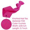 MEEDEE Fuchsia Pink Hair Ties for Women - No Crease, Soft Knotted Ribbon Ties for Damage-Free Ponytails, Yoga-Friendly Elastic Bracelets (Pack of 100) view 2