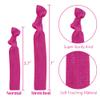 MEEDEE Fuchsia Pink Hair Ties for Women - No Crease, Soft Knotted Ribbon Ties for Damage-Free Ponytails, Yoga-Friendly Elastic Bracelets (Pack of 100) view 3