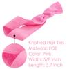 MEEDEE 100 Pack Hot Pink Elastic Hair Accessories - No Crease Soft Knotted Ponytail Holders, Ouchless for Yoga/Workout, No Damage Elastic Bracelets view 2