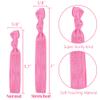 MEEDEE 100 Pack Hot Pink Elastic Hair Accessories - No Crease Soft Knotted Ponytail Holders, Ouchless for Yoga/Workout, No Damage Elastic Bracelets view 3