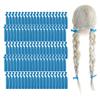 MEEDEE Turquoise Blue Soft Knotted Elastic Hair Ties - 100 Pack, No Crease, No Damage, Ouchless for Pony Tails and Yoga, Multi-Use as Bracelets view 1