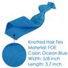 MEEDEE Turquoise Blue Soft Knotted Elastic Hair Ties - 100 Pack, No Crease, No Damage, Ouchless for Pony Tails and Yoga, Multi-Use as Bracelets view 2