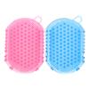 2 Pcs Double Sided Brush Silicon Body Scrubbers Bath Scrubbing Gloves Silicone Scrubbers Exfoliating Scrub Practical Massage Spa Gloves PVC Household Shampoo Brush view 1