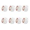 Replacement Cleansing Brush Heads, Whitening Brush Heads, Facial Cleanse Brush Head, for Acne Prone, Clogged, Enlarged Pore, Sensitive, Delicate and Dry Skins (8Pack/Brown) view 1