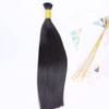 Silky Straight I Tip Human Hair Extension Pre Bonded Brazilian Remy Hair Micro Links Long Straight Keratin Stick I Tip Hair 100g 100strands (14inch 100strands, #Natural Black) view 2