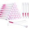 80 Pieces Disposable Mascara Brushes Tubes Set, 40 Pieces Empty Mascara Wand Tube with 40 Pieces Eyelash Brush Makeup Tool for Eyelash Extension(Pink Eyelash Style) view 1
