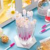 80 Pieces Disposable Mascara Brushes Tubes Set, 40 Pieces Empty Mascara Wand Tube with 40 Pieces Eyelash Brush Makeup Tool for Eyelash Extension(Pink Gold Sequins Style) view 4