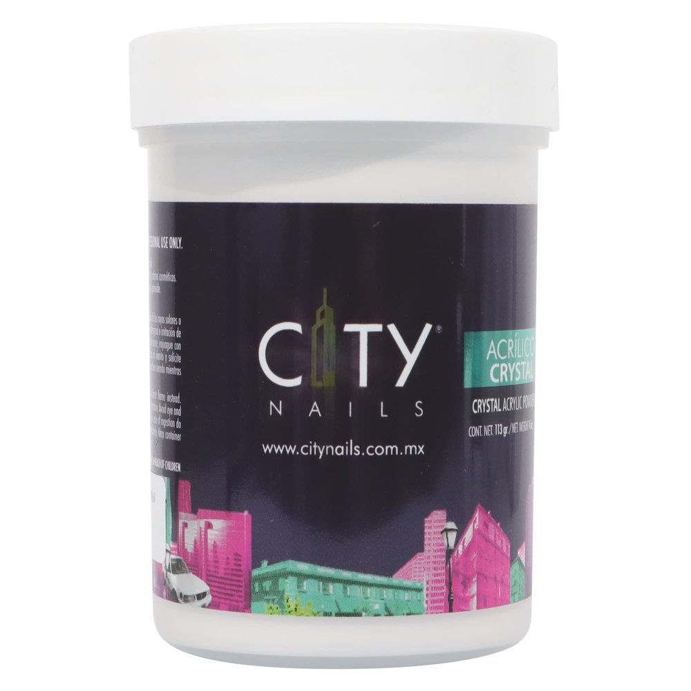 CITY NAILS - PROFESSIONAL CLEAR ACRYLIC POWDER 4 OZ, Professional Acrylic Powder for Sculpting & Building Nails.