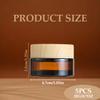 5Pcs 20g 20ml Amber Glass Jars Cosmetic Containers Jars with Plastic Lids Refillable Sample Jars Containers Storage Favor Jar for Lotions Creams Eye Shadow Balm view 2