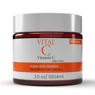 Dermapeutics Advanced Vitamin C Face Moisturizer Cream/Lotion - Anti-Oxidant, Hydrating Day & Night Cream to Reduce Wrinkles, Fine Lines, Dark Circles & Dark Spots | 2 Fl Oz