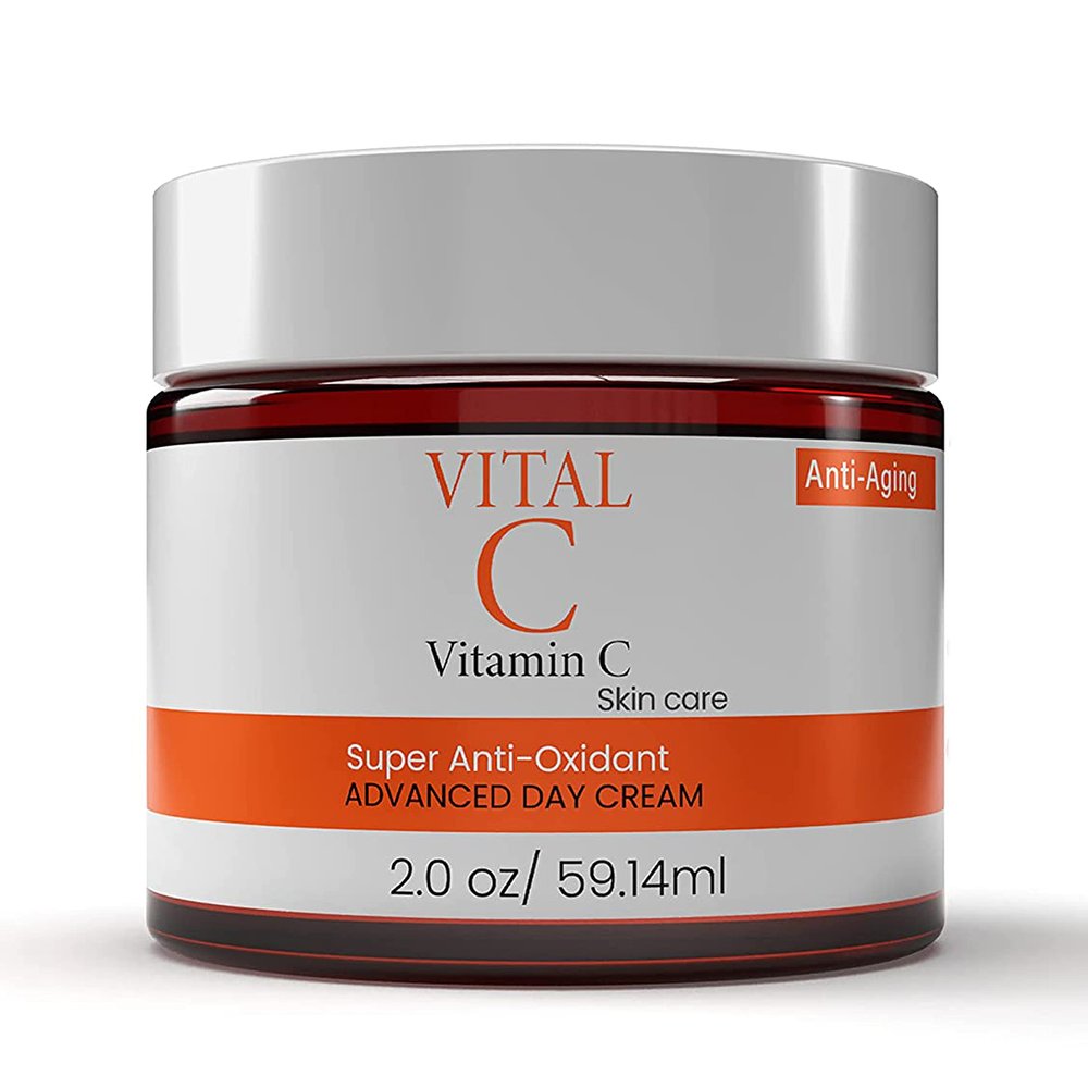 Dermapeutics Advanced Vitamin C Face Moisturizer Cream/Lotion - Anti-Oxidant, Hydrating Day & Night Cream to Reduce Wrinkles, Fine Lines, Dark Circles & Dark Spots | 2 Fl Oz