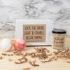 Lock The Door, Light A Candle, Relax Mama Gift Set - Two Bath Bombs & One 6oz Soy Candle (Eucalyptus Spearmint) view 2