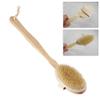 2 Back Body Shower Bath Brush Soft Natural Bristles Wood Long Handle Removable view 4