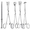5 pcs Professional Surgical Steel Belly Ear Tongue Septum Lip Piercing Forceps Tweezer Clamp Plier Closer, Opener Needle Clamp view 1