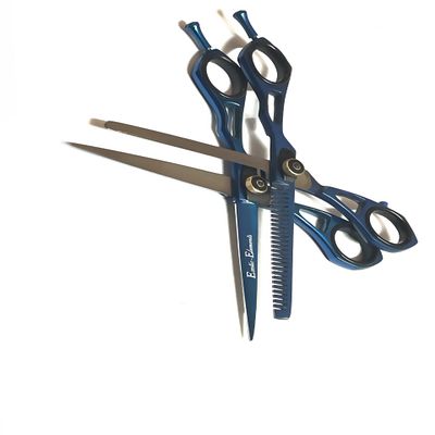 6.5 Inches Blade Scissor / Thinner Kit - Barbershop Salon Hairdressing Stylist Scissor Set - All Hair Type Unisex Kit + Straight Edge Razor