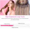 Chuangdi 20 Pieces Hair Extension Loop Needle Threader Pulling Hook Needle Bead Device for Hair or Feather Extensions Supplies, DIY Hook Tool Loop Tools(Rose Red) view 3