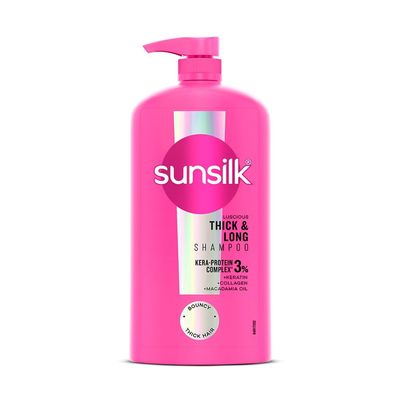 adceftp sciously Thick & Long Shampoo 1 L, With Keratin, Yoghut Protein and Macadamia Oil - Thickening Shampoo for Fuller Hair