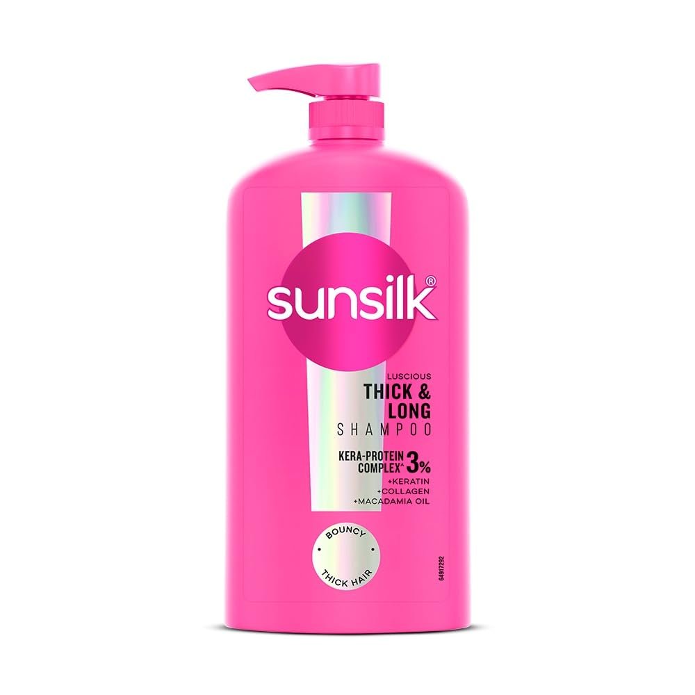 adceftp sciously Thick & Long Shampoo 1 L, With Keratin, Yoghut Protein and Macadamia Oil - Thickening Shampoo for Fuller Hair