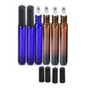 10 ml Glass Roller Bottles Amber and Cobalt Blue with Stainless Steel Roller Balls UV Protection Empty Essential Oil Roller Bottles including Opener and Dropper(6Pcs) view 1