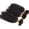 RJ HAIR Curly Human Hair Bulk For Braiding Mongolian Kinky Curly Braiding Bulk Hair Extensions 100g (8inch, 1PCS/Lot(100g)) view 4
