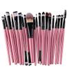 20Pcs diamond transparent makeup brush set liquid foundation blush mixed eye shadow lip makeup beauty product pink view 1